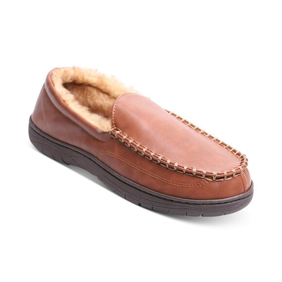 Haggar Other - Mens Haggar Faux Leather Venetian Slippers - Size M - NIB